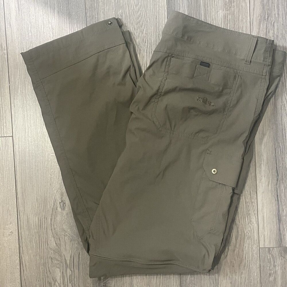 Kuhl Renegade Convertible Stealth Pants Men's 40x34 Green Hiking Work Outdoors
